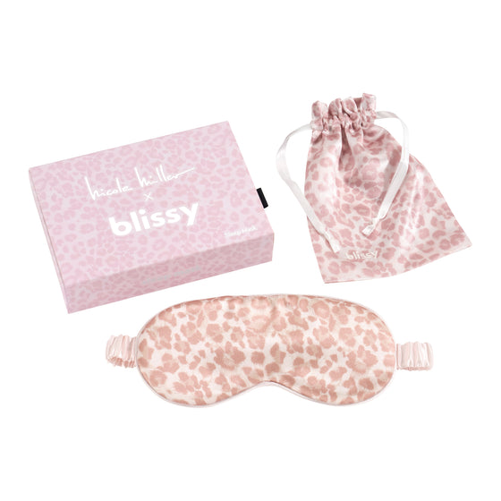 Sleep Mask - Nicole Miller - Mauve Cheetah