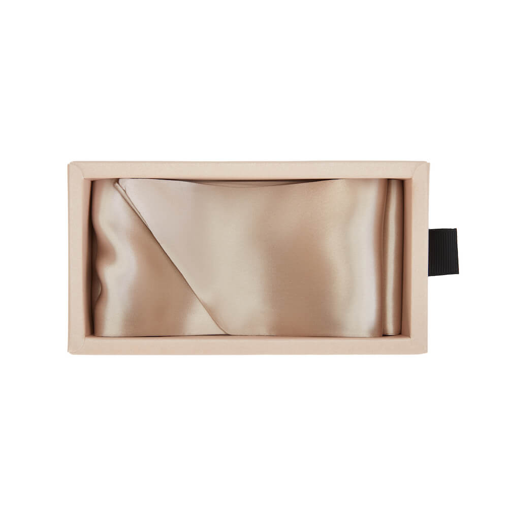 Blissy 100 Silk Hair Ribbon Champagne 100 Mulberry Silk Ireland