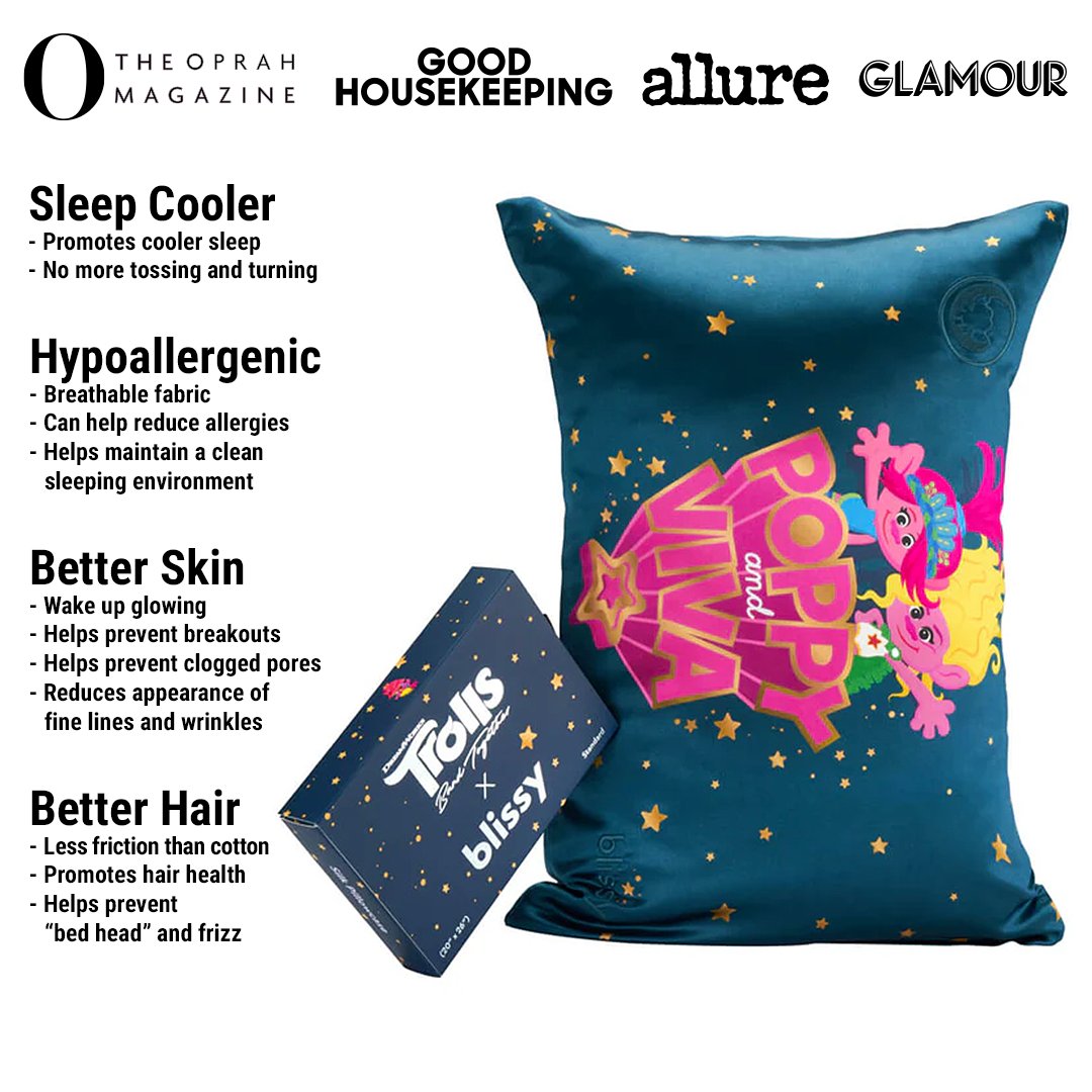 Trolls Mulberry Silk Pillowcase – Blissy