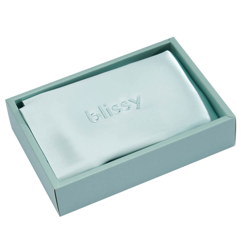 Blissy Mulberry Silk Pillowcase – Mint Standard