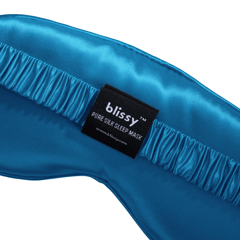 Sleep Mask - Aqua - Diamond Quilted