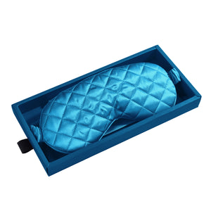 Sleep Mask - Aqua - Diamond Quilted