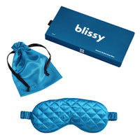 Sleep Mask - Aqua - Diamond Quilted