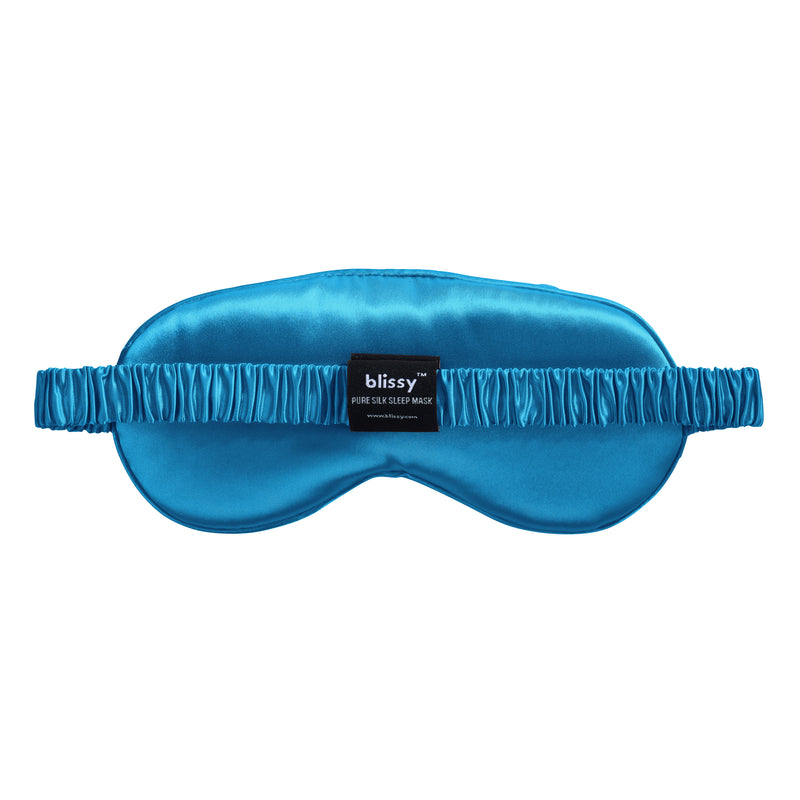 Sleep Mask - Aqua - Diamond Quilted