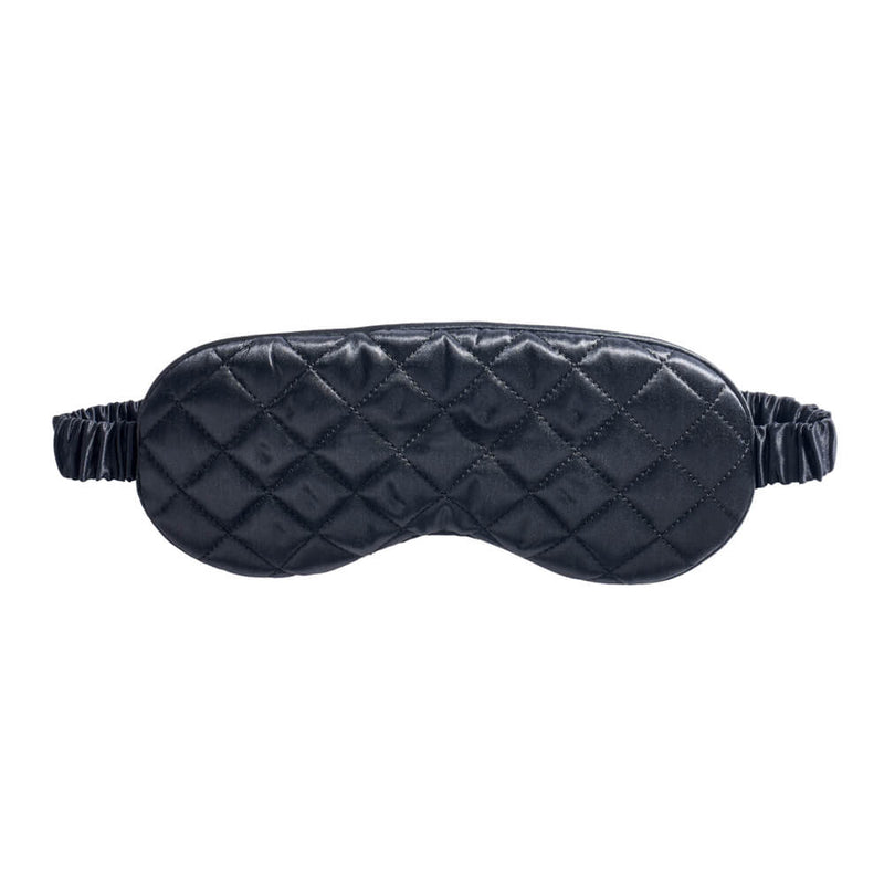 Sleep Mask - Black - Diamond Quilted