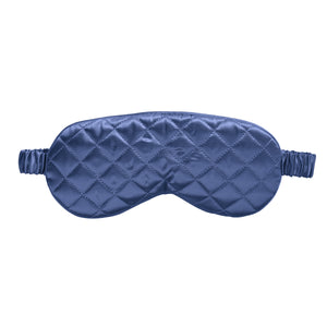 Sleep Mask - Blue - Diamond Quilted