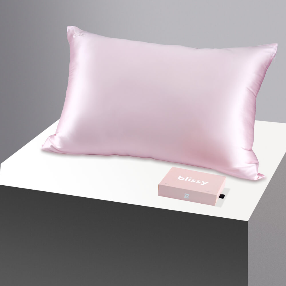 Blissy King Blush Pillowcase – 22 Momme Mulberry Silk, 100% Silk