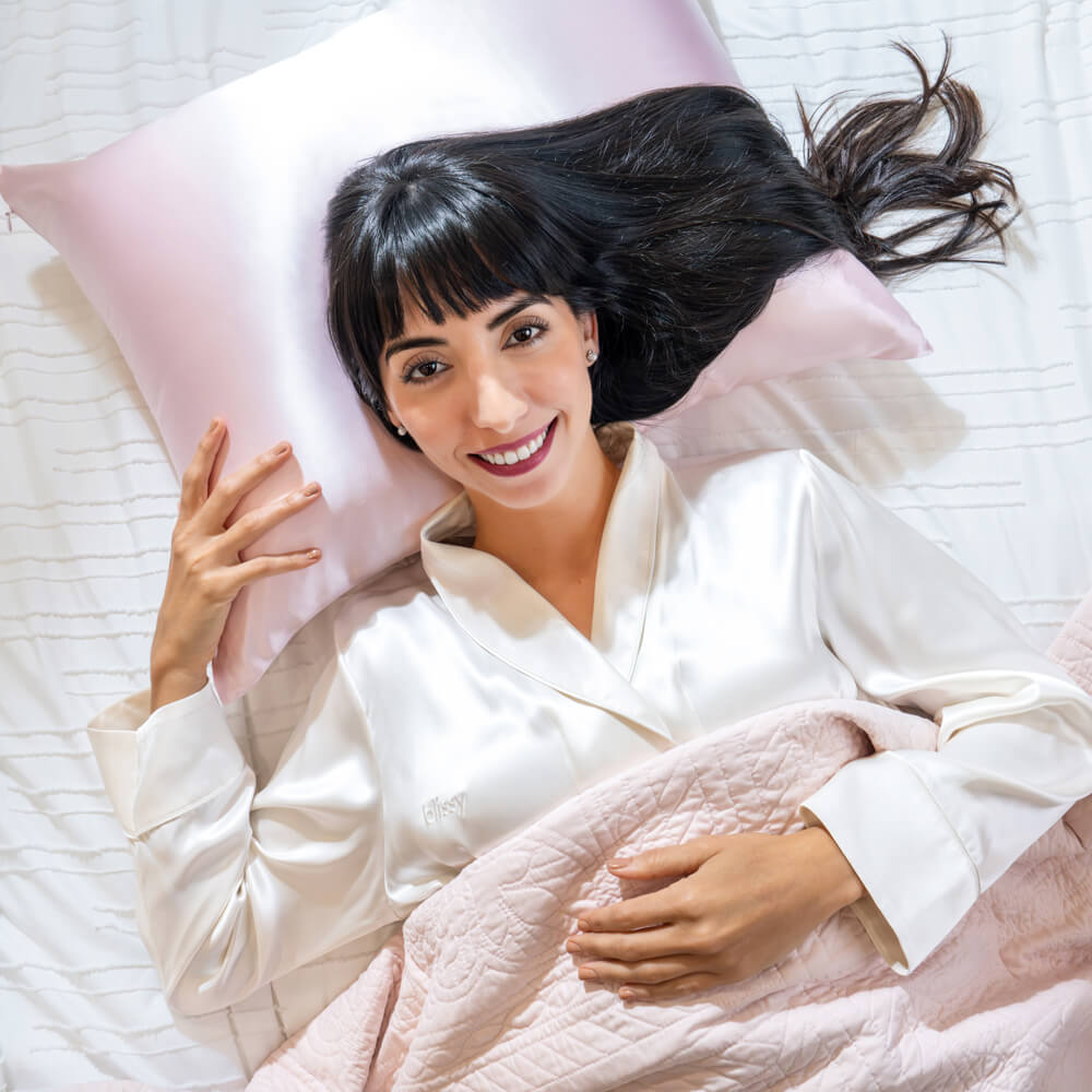 Standard Blush Pillowcase – Blissy Premium Silk