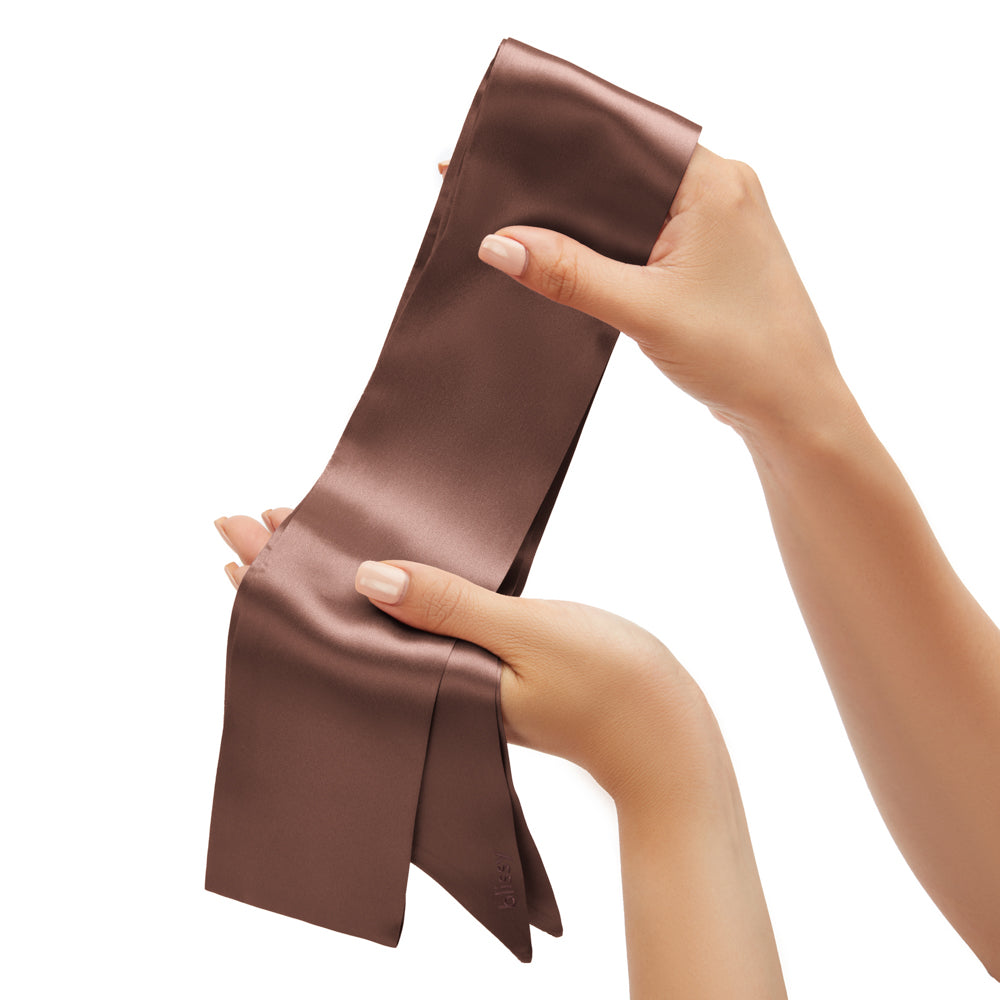 Blissy Chocolate Silk Blissy Hair Ribbon Detail –