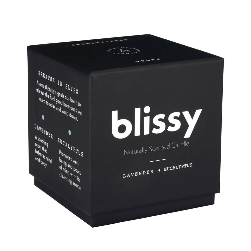 Blissy Lavender & Eucalyptus Silk Blissy Candle Detail –
