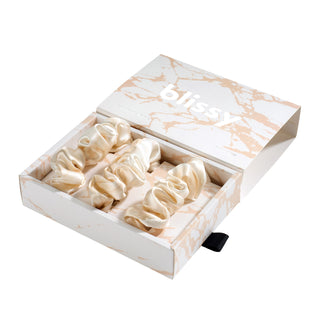 Blissy Scrunchies - Champagne Marble