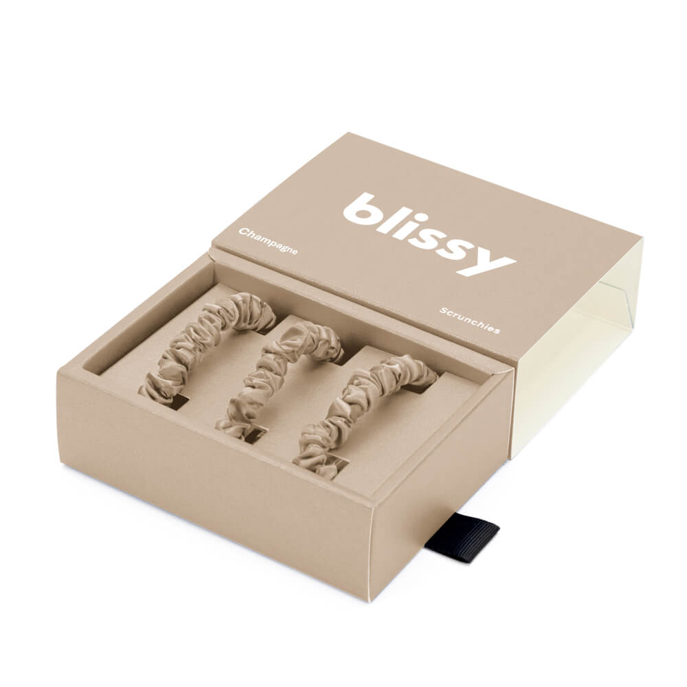 Blissy Skinny Scrunchies - Champagne