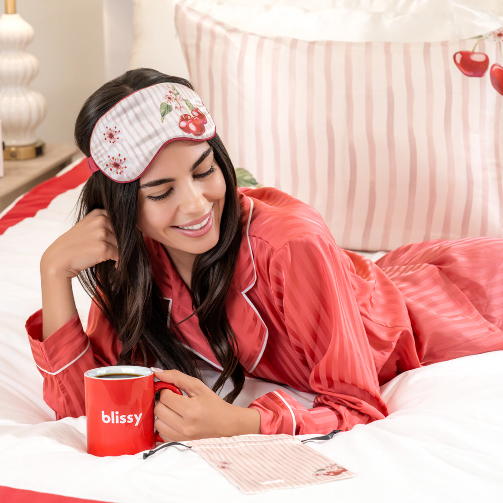 Cherry Blossom Sleep Mask – Blissy Premium Silk