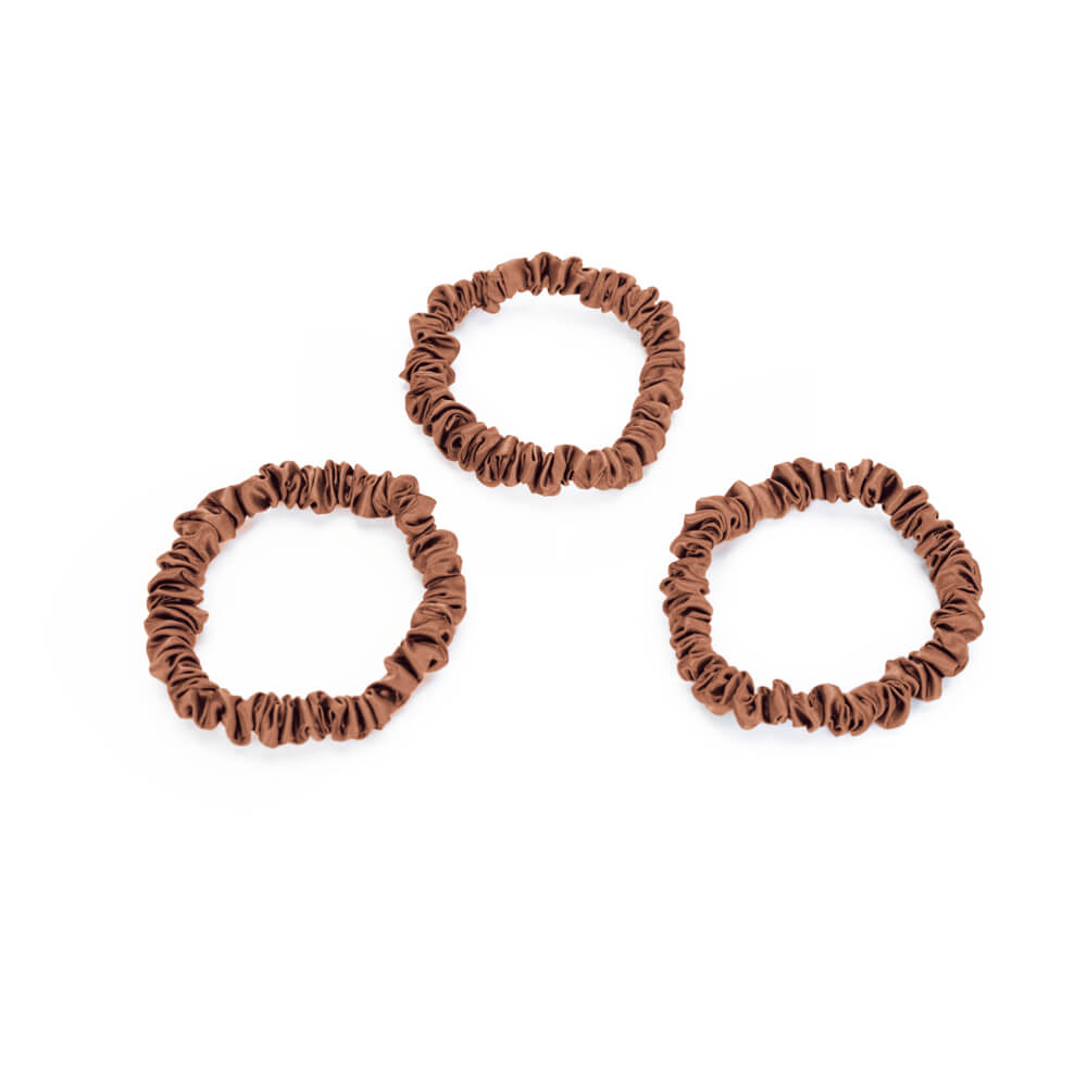 Blissy Cinnamon Blissy Skinny Scrunchies Lifestyle – Mulberry Silk