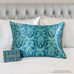 Pillowcase - White Lotus - Emerald Jungle - King