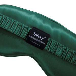 Sleep Mask - Emerald - Diamond Quilted