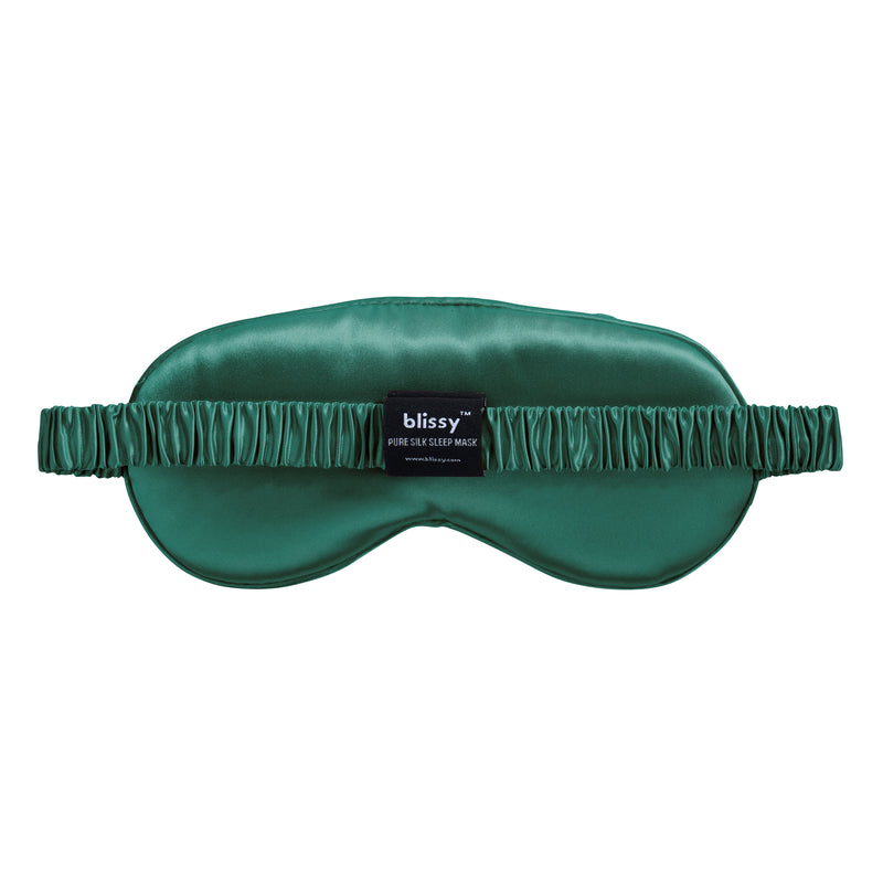 Sleep Mask - Emerald - Diamond Quilted