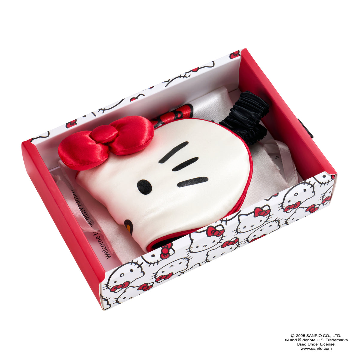Blissy Hello Kitty Silk Sleep Mask Detail –