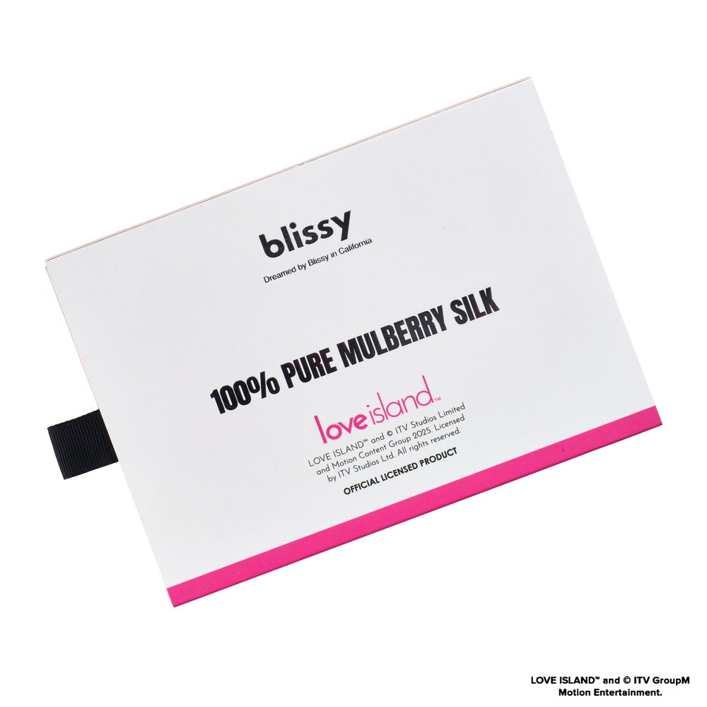 Love Island™ Pillowcase Close-Up – Blissy 22 Momme Silk