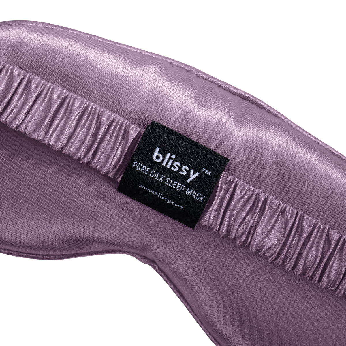 Blissy Lavender Silk Sleep Mask Detail –