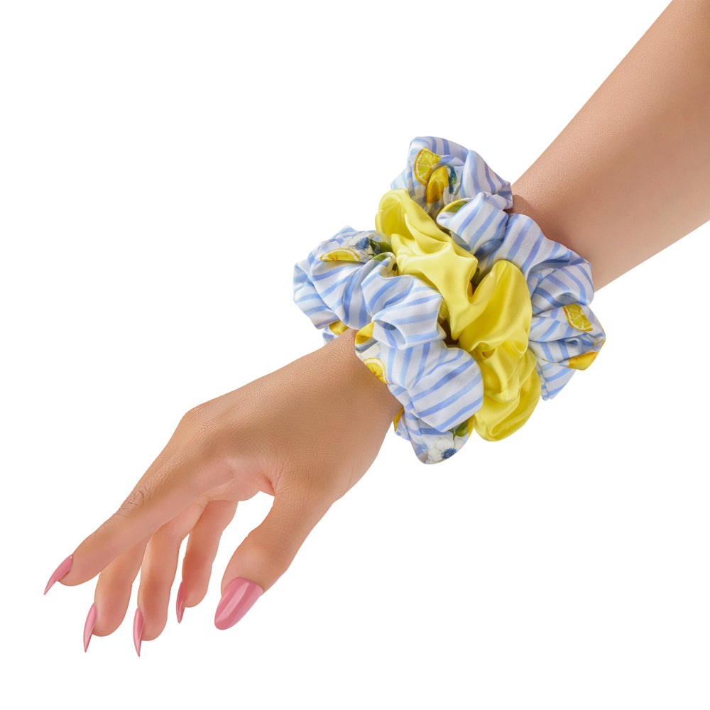 Blissy Lemon Bloom Blissy Scrunchies Lifestyle – Mulberry Silk
