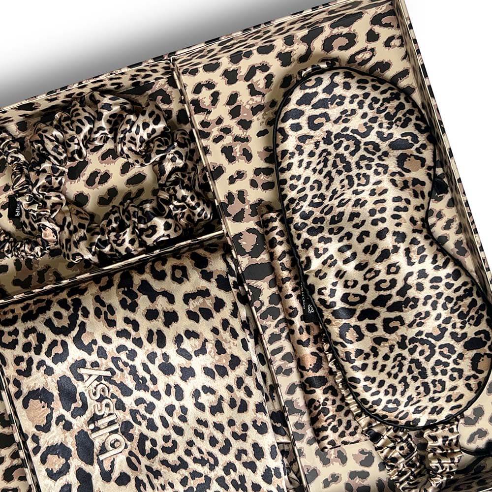 Blissy Leopard Silk Blissy Dream Set Detail – King