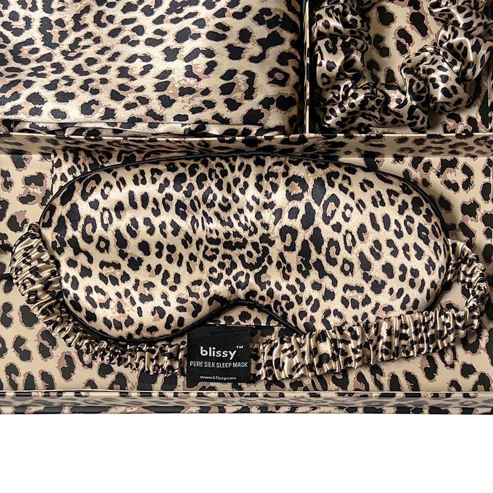 Blissy King Leopard Blissy Dream Set Lifestyle – Mulberry Silk