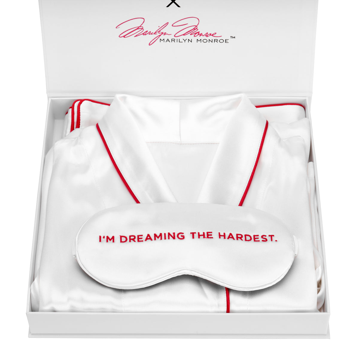 Blissy Marilyn Monroe™ Silk Blissy Classic Robe Set Detail –
