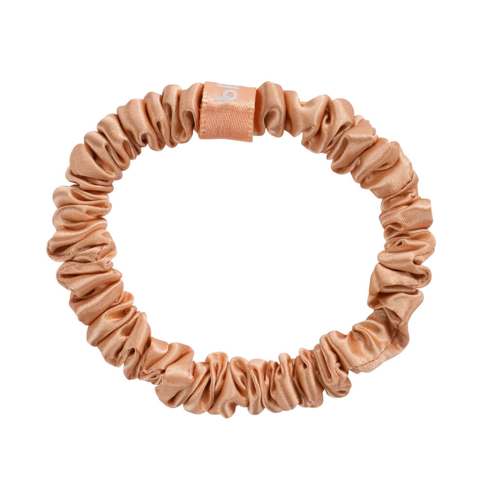 Peach Mulberry Silk Blissy Skinny Scrunchies – Blissy