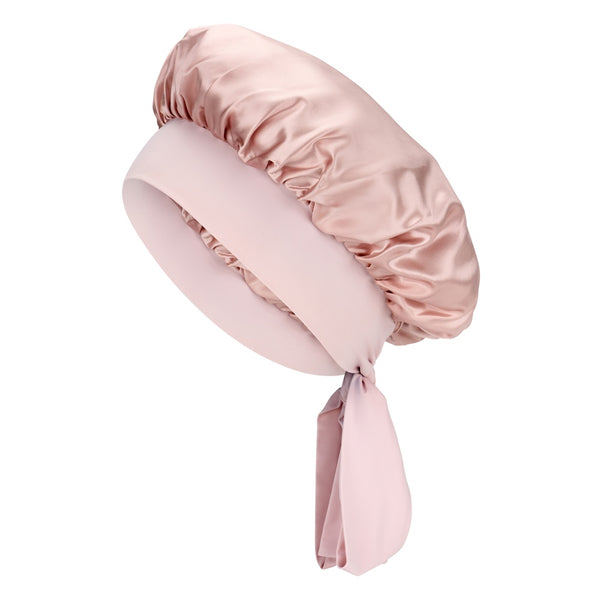 Blissy 100% Mulberry Silk Blissy Silk Bow Bonnet Lifestyle – Mulberry Silk