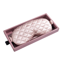 Sleep Mask - Pink - Diamond Quilted