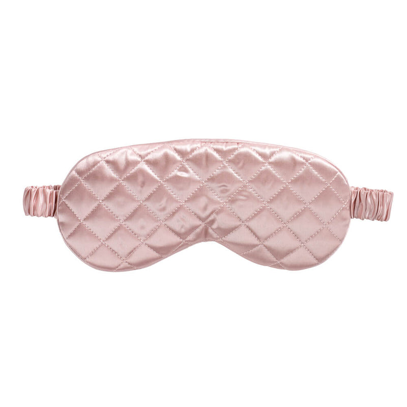 Sleep Mask - Pink - Diamond Quilted