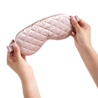 Sleep Mask - Pink - Diamond Quilted