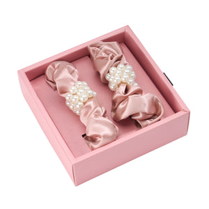 Blissy Petite Pearl Scrunchies - Rose Gold