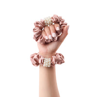 Blissy Petite Pearl Scrunchies - Rose Gold