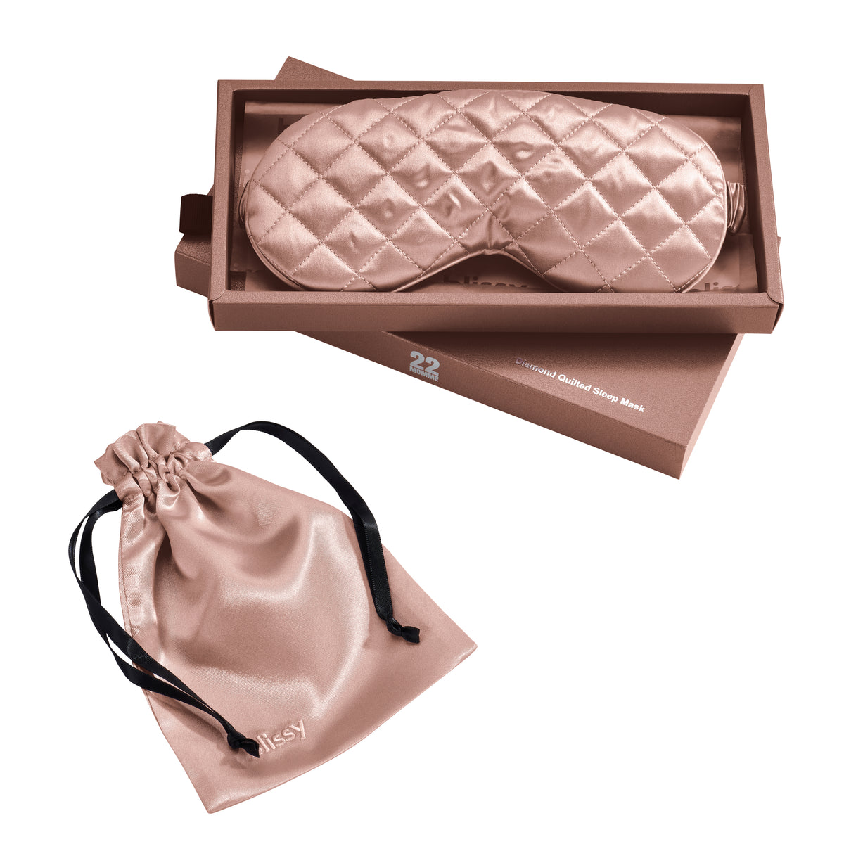 Rose Gold Mulberry Silk Sleep Mask – Blissy