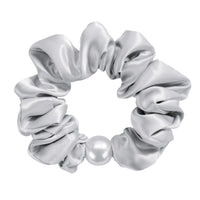 Blissy Pearl Scrunchies - Silver