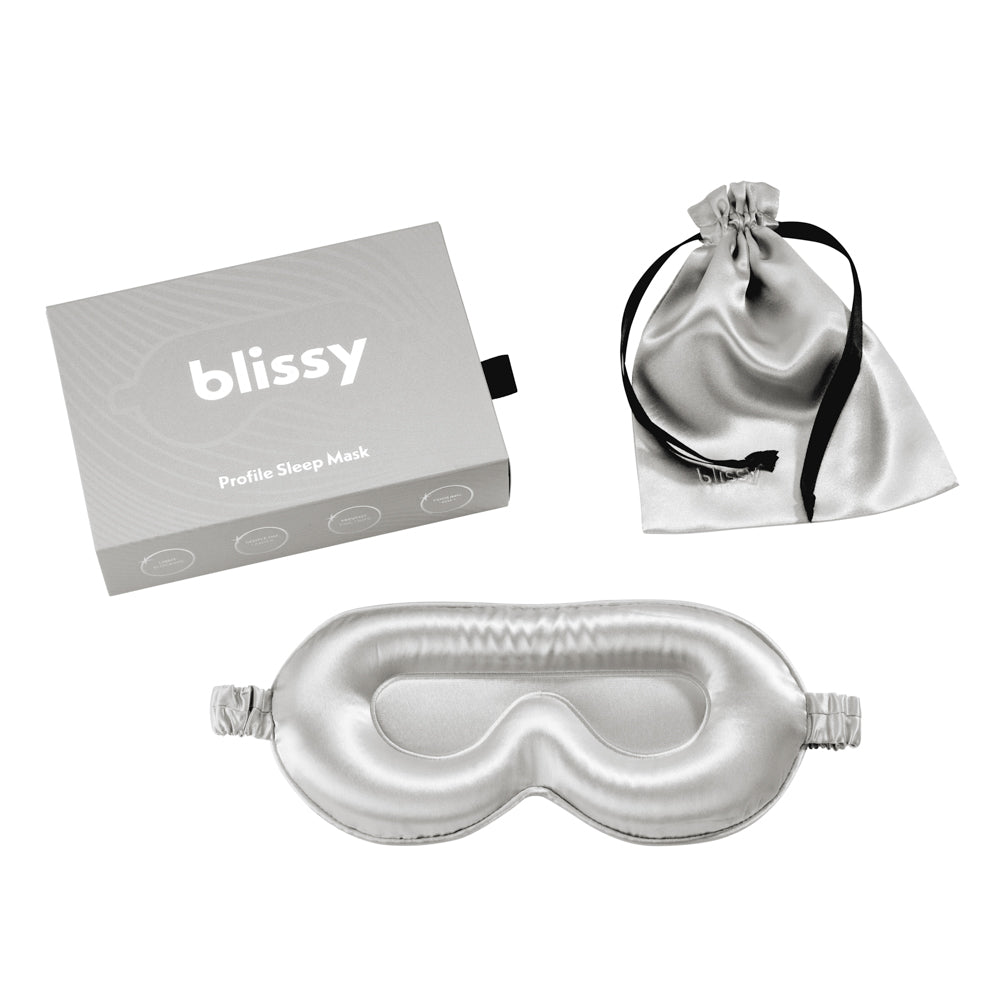 Sleep Mask - Silver - Profile
