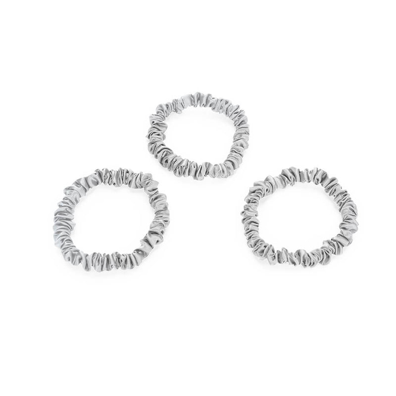 Blissy Skinny Scrunchies - Silver