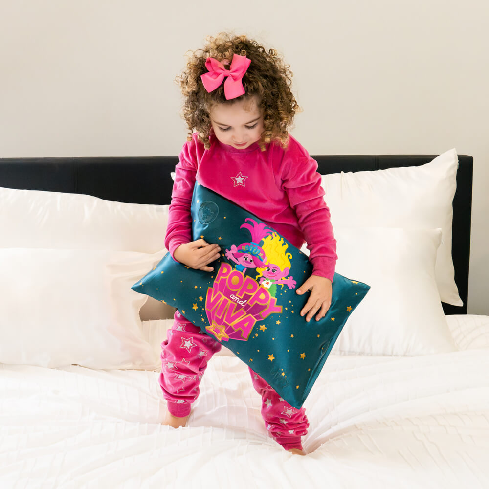 Trolls Pillowcase Close-Up – Blissy 22 Momme Silk