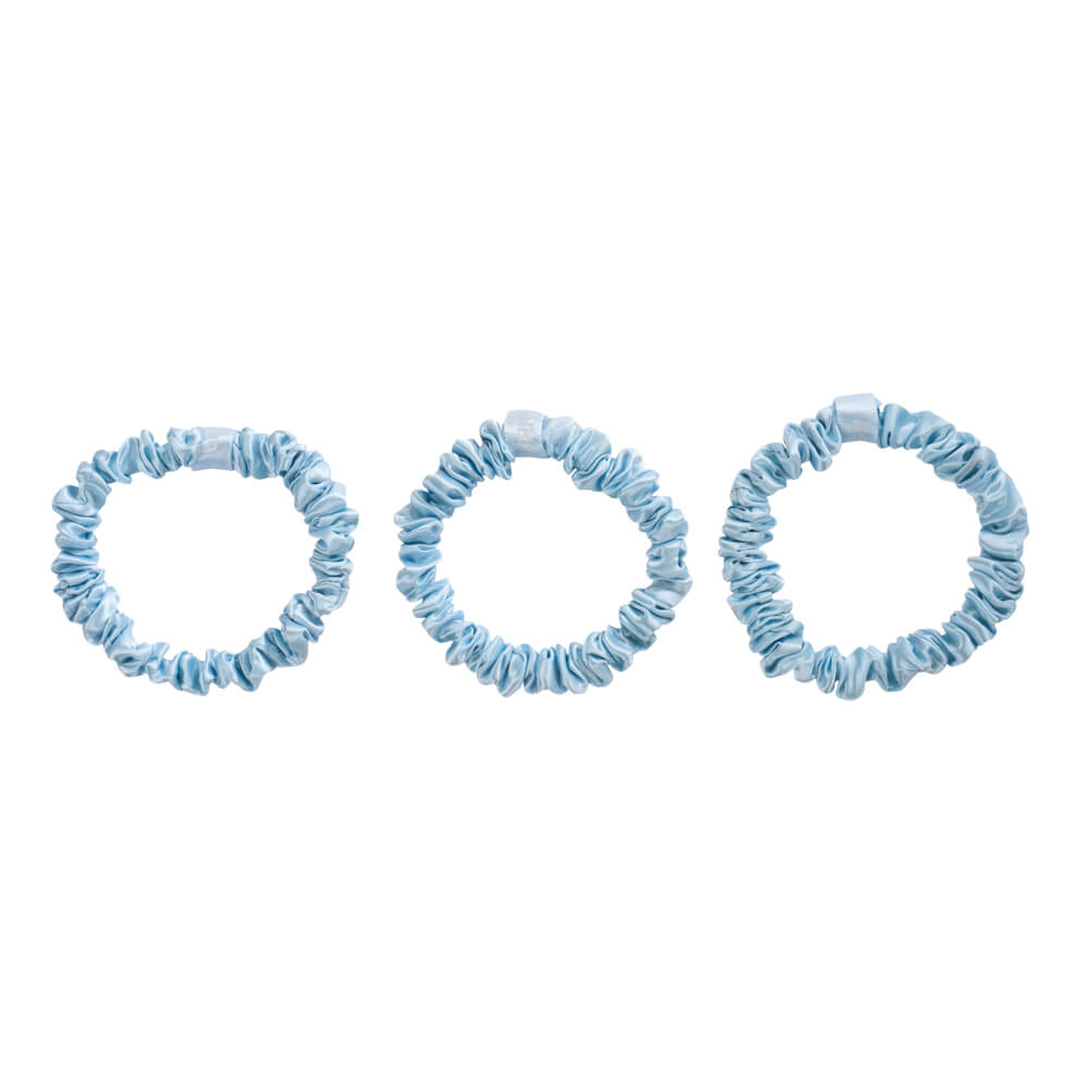 Blissy Sky Blue Blissy Skinny Scrunchies Lifestyle – Mulberry Silk