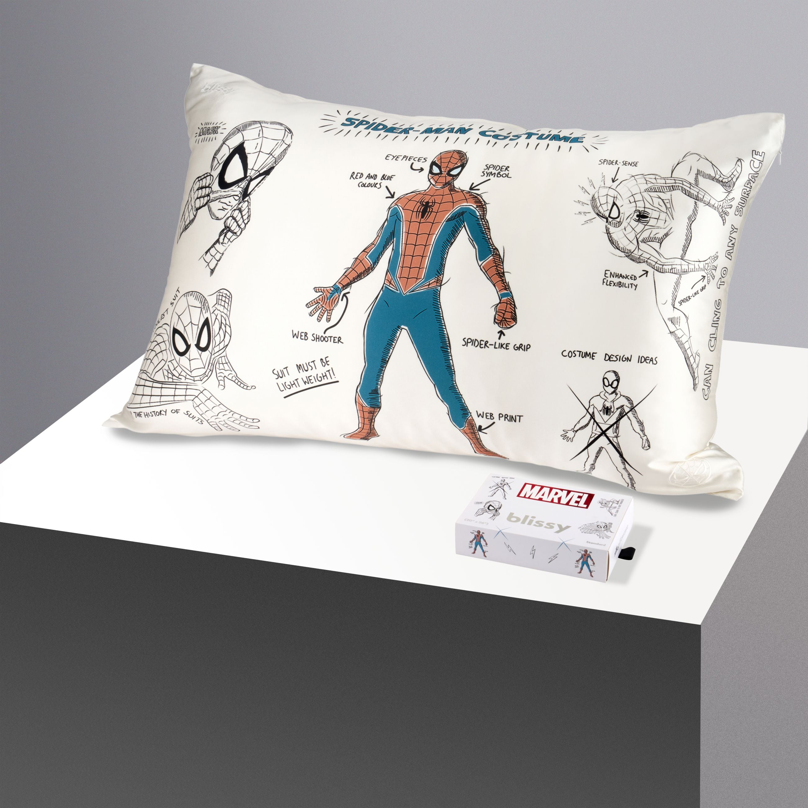 Pillowcase - Spider-Man - Spidey Costume Sketch - Queen