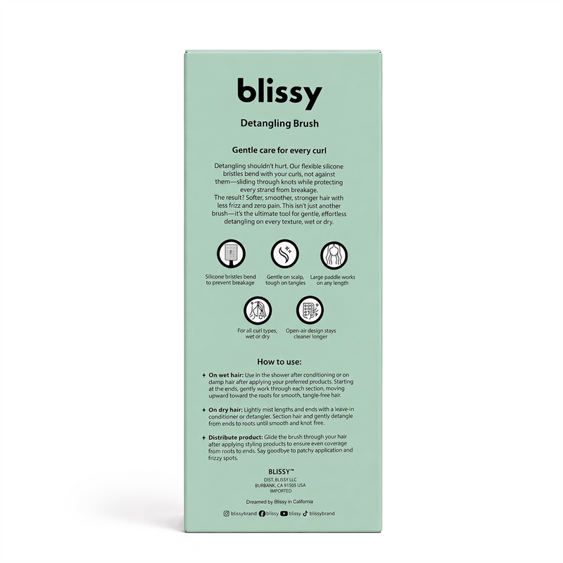 Blissy Detangling Brush - Teal