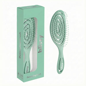 Blissy Teal Blissy Detangling Brush – 22 Momme Mulberry Silk, 100% Silk