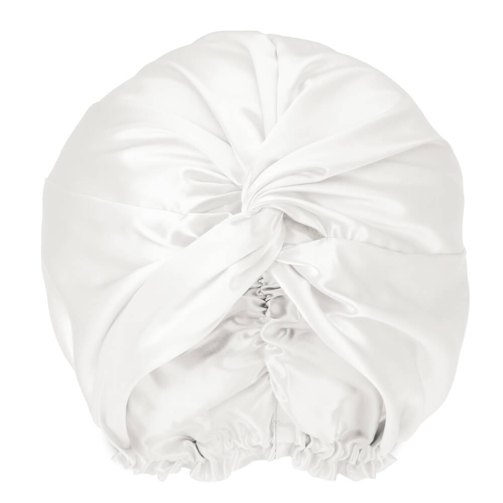 Blissy White Silk Blissy Bonnet Detail – Large