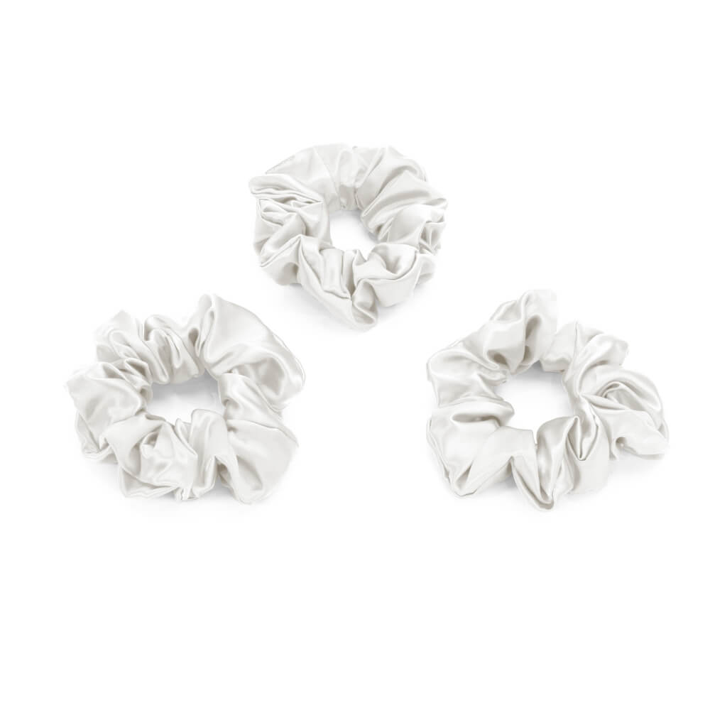 Blissy White Silk Blissy Scrunchies Detail –