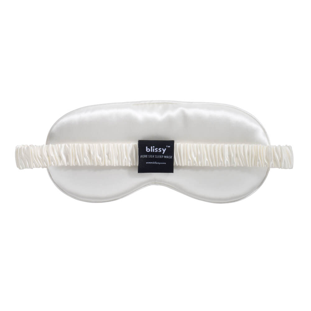 Blissy Mulberry Silk Sleep Mask – White