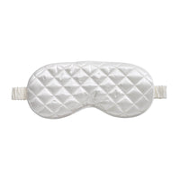 Sleep Mask - White - Diamond Quilted