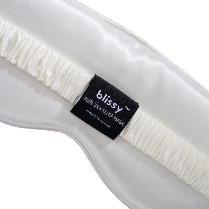 Sleep Mask - White - Diamond Quilted