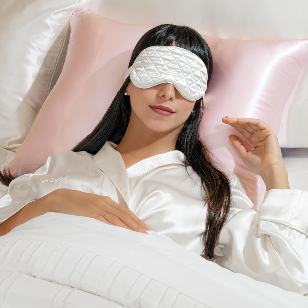 White Mulberry Silk Sleep Mask – Blissy